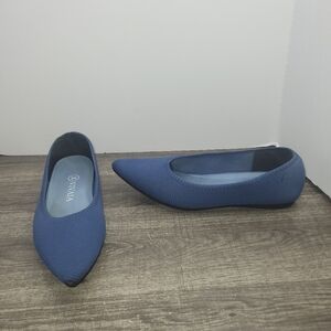 Vivaia Aria 5° Pointed Toe Ballet Flats Blue Machine Washable 38.5 EU/ 8 US